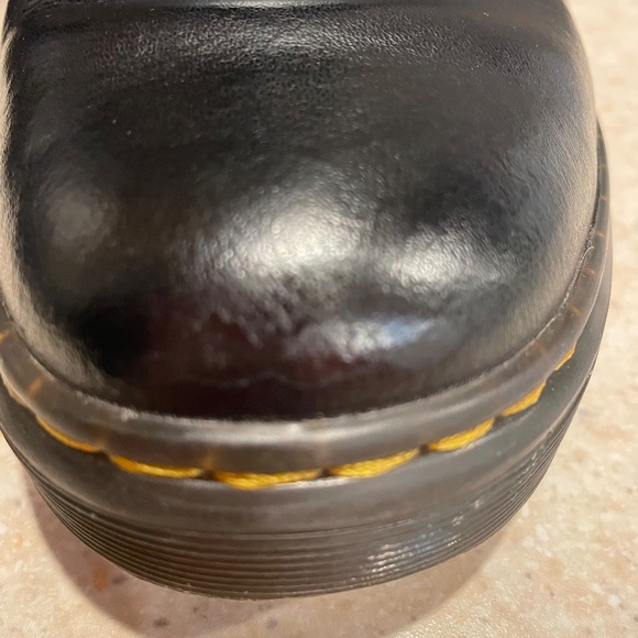 Dr. Martens Combat Boots Zavala Lace Up Leather Black Unisex / Size: M7, W8 - Picture 6 of 15